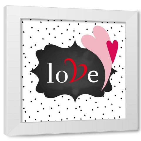 Love you 08 White Modern Wood Framed Art Print by LightBoxJournal