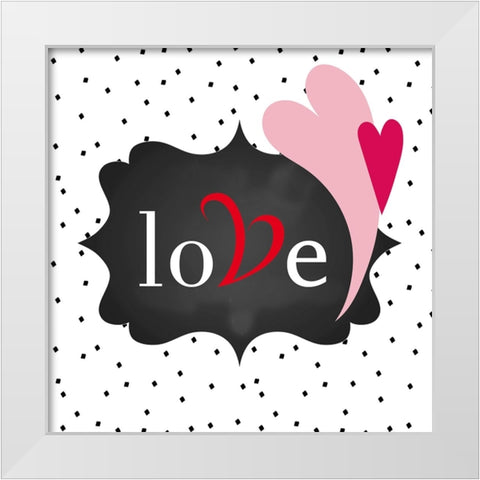 Love you 08 White Modern Wood Framed Art Print by LightBoxJournal