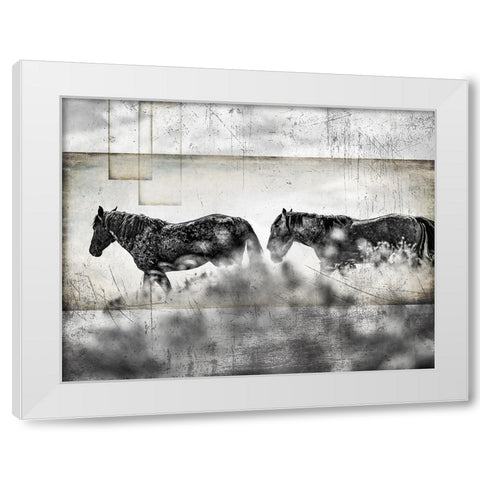 Wild Horses of the Great Basin 06 White Modern Wood Framed Art Print by LightBoxJournal
