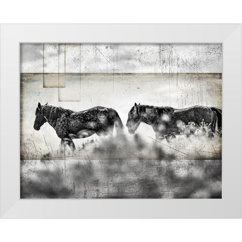 Wild Horses of the Great Basin 06 White Modern Wood Framed Art Print by LightBoxJournal