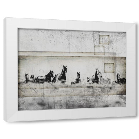 Wild Horses of the Great Basin 08 White Modern Wood Framed Art Print by LightBoxJournal