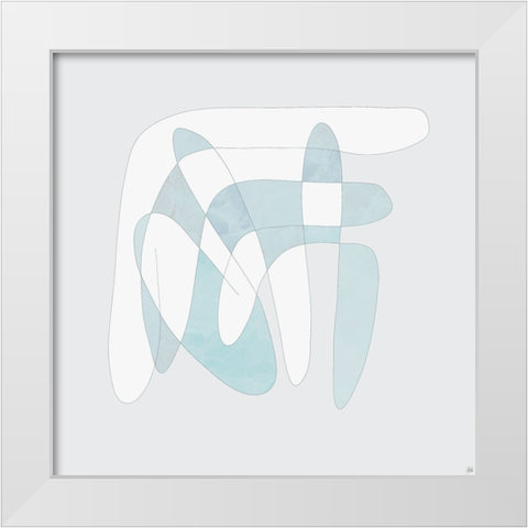 Light Line N Fill 1 White Modern Wood Framed Art Print by Line and Brush