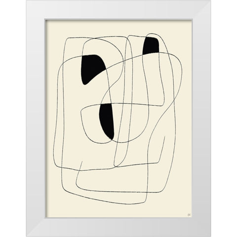 Lines To Fill 2 White Modern Wood Framed Art Print by Line and Brush