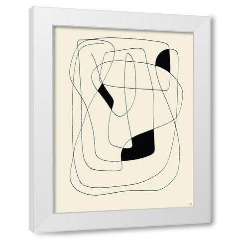 Lines To Fill 3 White Modern Wood Framed Art Print by Line and Brush