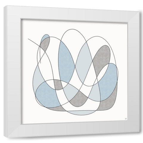 Smooth Wanders 1 White Modern Wood Framed Art Print by Line and Brush