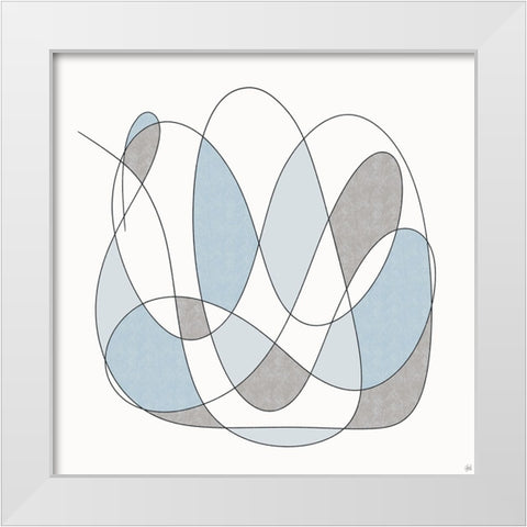 Smooth Wanders 1 White Modern Wood Framed Art Print by Line and Brush