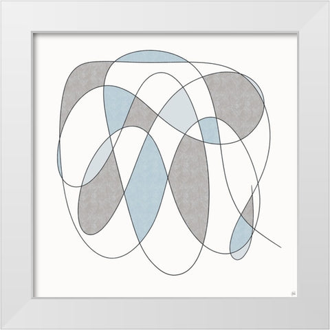 Smooth Wanders 2 White Modern Wood Framed Art Print by Line and Brush