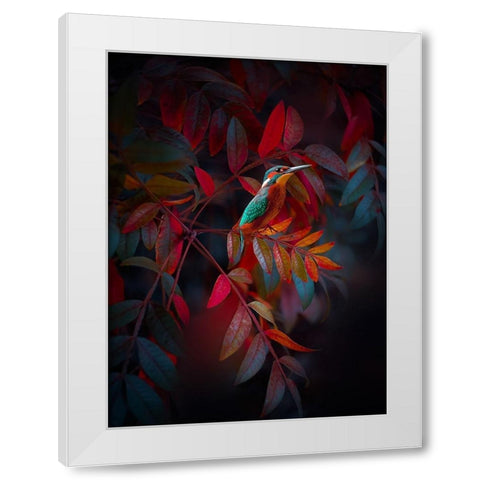 Dark Tropics White Modern Wood Framed Art Print by Love Grams