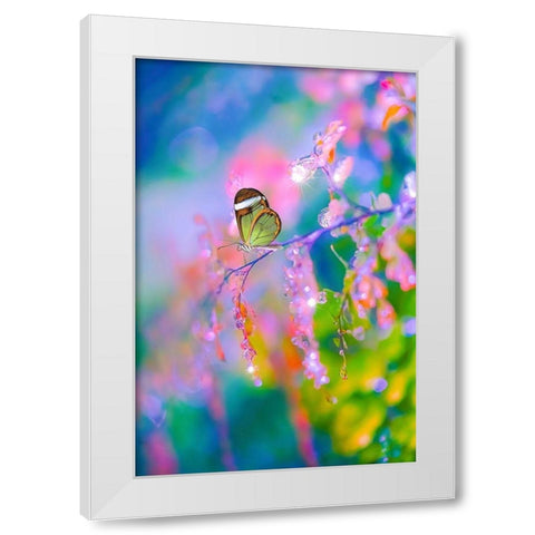 Glitter Garden White Modern Wood Framed Art Print by Love Grams