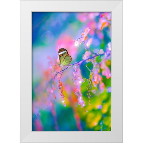 Glitter Garden White Modern Wood Framed Art Print by Love Grams