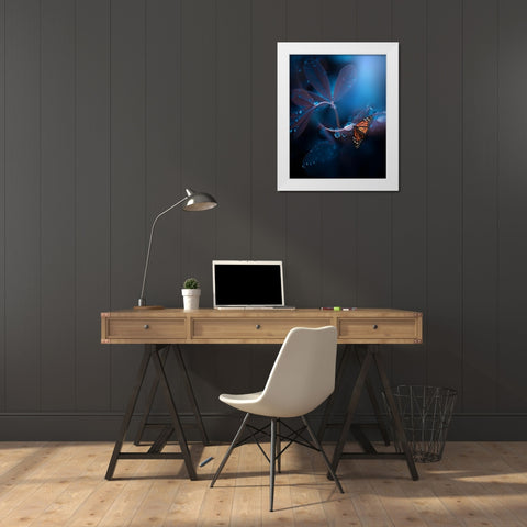 Other Worlds White Modern Wood Framed Art Print by Love Grams