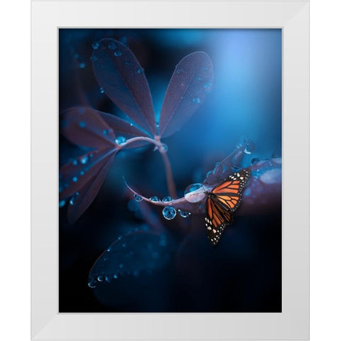 Other Worlds White Modern Wood Framed Art Print by Love Grams