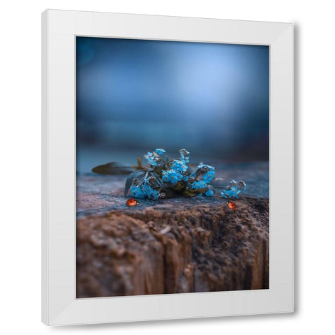 Meet in the Middle White Modern Wood Framed Art Print by Love Grams