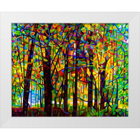 Standing Room Only White Modern Wood Framed Art Print by Budan, Mandy