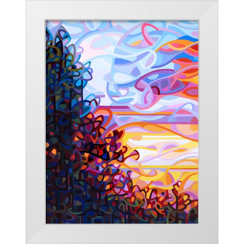Crescendo White Modern Wood Framed Art Print by Budan, Mandy
