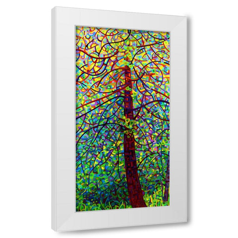 Kaleidoscope White Modern Wood Framed Art Print by Budan, Mandy