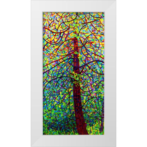Kaleidoscope White Modern Wood Framed Art Print by Budan, Mandy