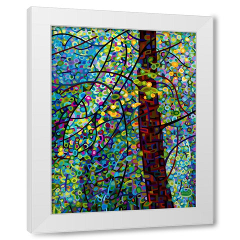 Pine Sprites White Modern Wood Framed Art Print by Budan, Mandy