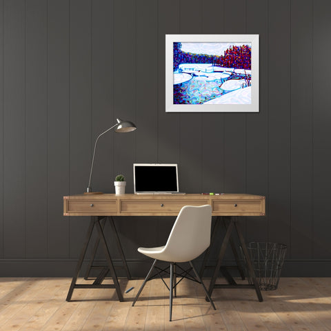 Thaw White Modern Wood Framed Art Print by Budan, Mandy