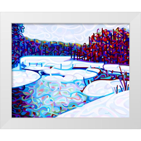 Thaw White Modern Wood Framed Art Print by Budan, Mandy