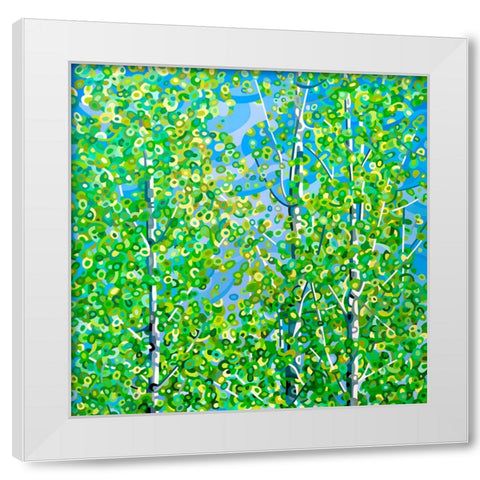 Among Friends White Modern Wood Framed Art Print by Budan, Mandy