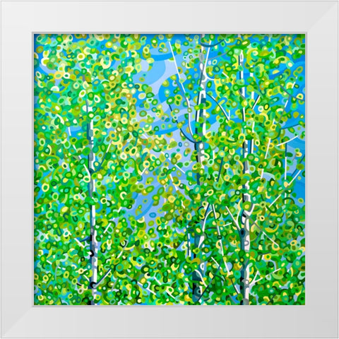 Among Friends White Modern Wood Framed Art Print by Budan, Mandy