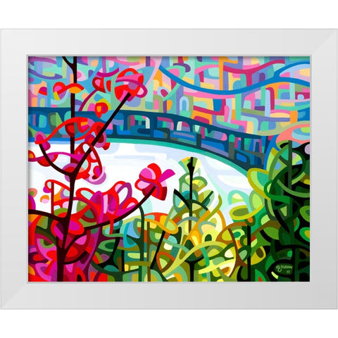 Salmon Ridge White Modern Wood Framed Art Print by Budan, Mandy