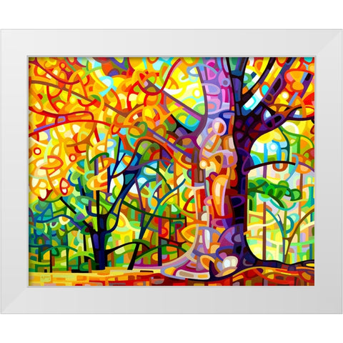 One Fine Day White Modern Wood Framed Art Print by Budan, Mandy