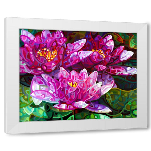 Triumvirate White Modern Wood Framed Art Print by Budan, Mandy