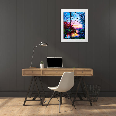 Awakening White Modern Wood Framed Art Print by Budan, Mandy
