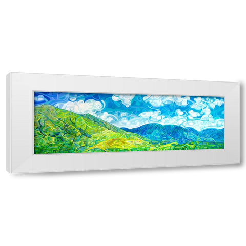 Emerald Moments White Modern Wood Framed Art Print by Budan, Mandy
