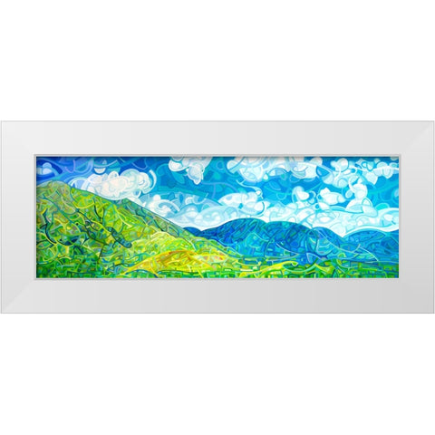 Emerald Moments White Modern Wood Framed Art Print by Budan, Mandy