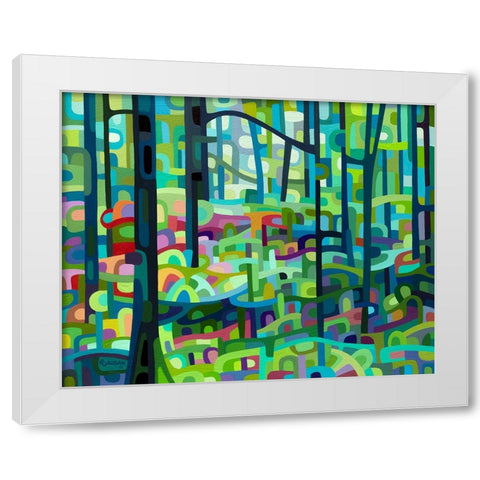 Celadon Morning White Modern Wood Framed Art Print by Budan, Mandy