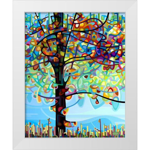 Along The River White Modern Wood Framed Art Print by Budan, Mandy