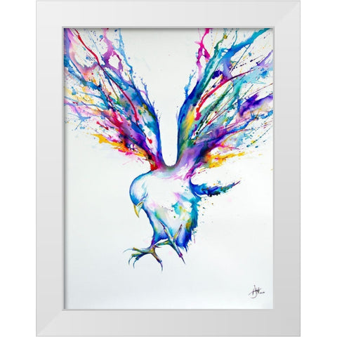 Achilles White Modern Wood Framed Art Print by Allante, Marc