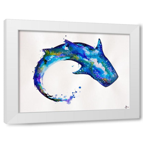Celestial White Modern Wood Framed Art Print by Allante, Marc