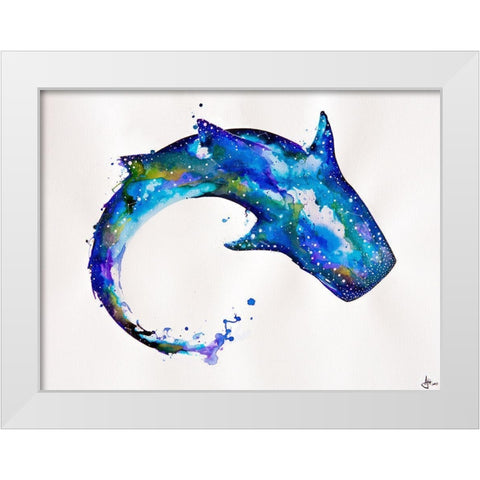 Celestial White Modern Wood Framed Art Print by Allante, Marc