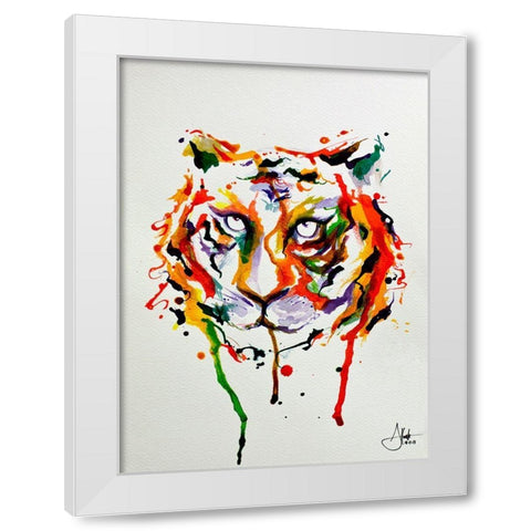 Demeter White Modern Wood Framed Art Print by Allante, Marc