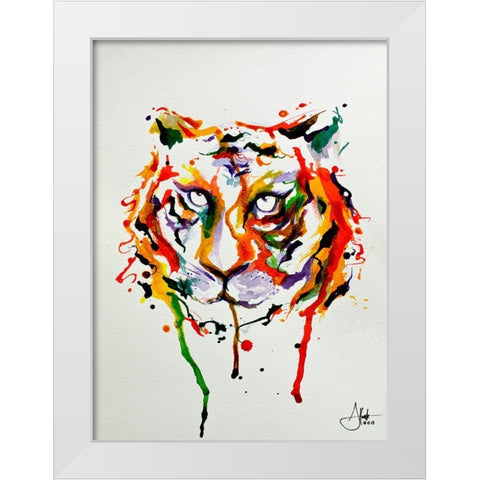 Demeter White Modern Wood Framed Art Print by Allante, Marc