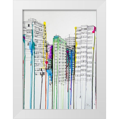 Hold Your Breath White Modern Wood Framed Art Print by Allante, Marc