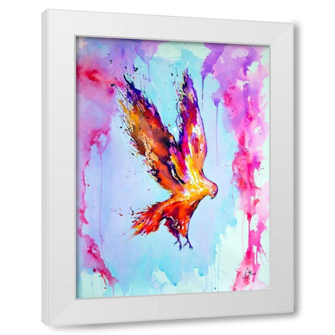 Hyperion White Modern Wood Framed Art Print by Allante, Marc