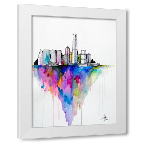 Monolith II White Modern Wood Framed Art Print by Allante, Marc