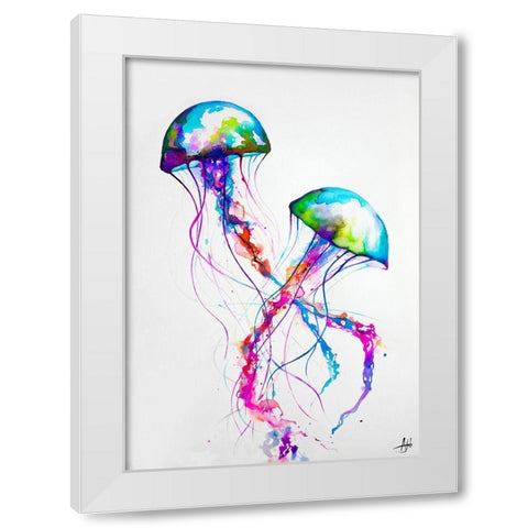 Narasumas White Modern Wood Framed Art Print by Allante, Marc