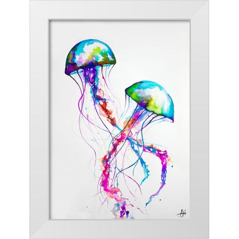 Narasumas White Modern Wood Framed Art Print by Allante, Marc