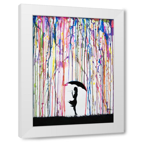 Persephone White Modern Wood Framed Art Print by Allante, Marc
