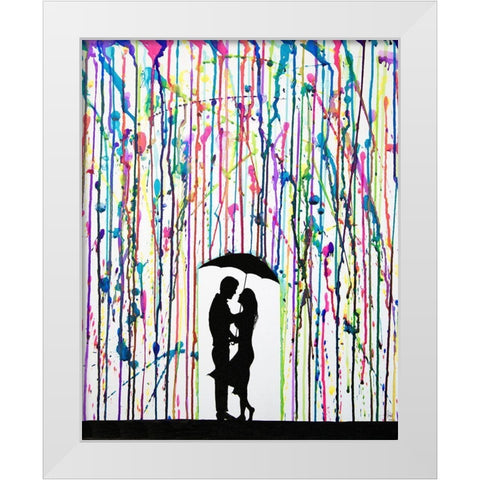 Precipice White Modern Wood Framed Art Print by Allante, Marc