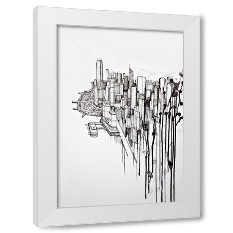 Reclaimed White Modern Wood Framed Art Print by Allante, Marc