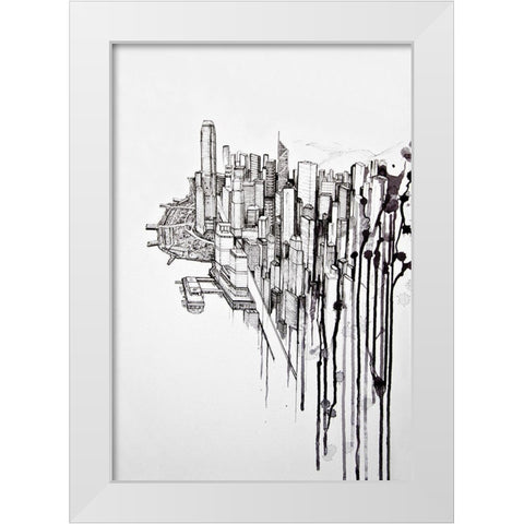 Reclaimed White Modern Wood Framed Art Print by Allante, Marc