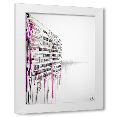 Rendition White Modern Wood Framed Art Print by Allante, Marc