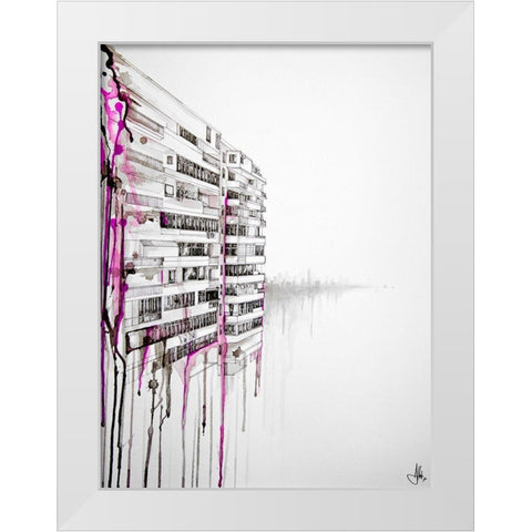 Rendition White Modern Wood Framed Art Print by Allante, Marc